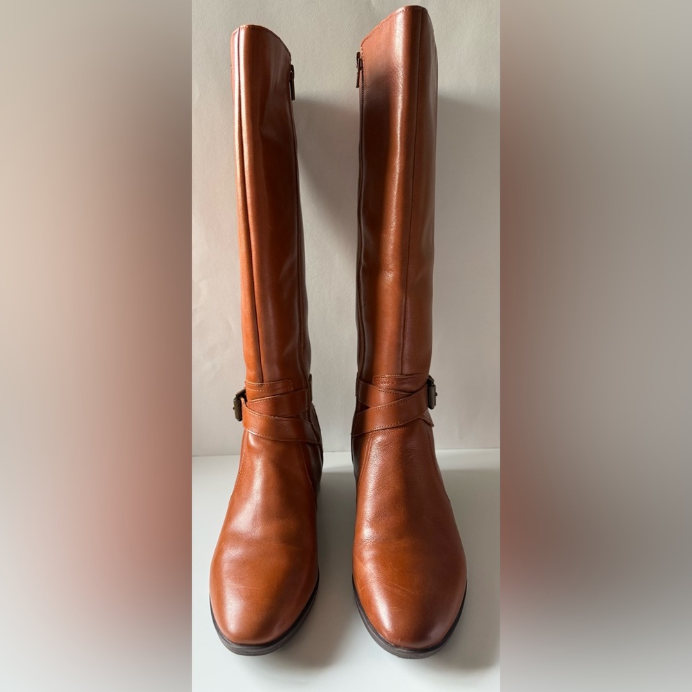 Naturalizer Rena Leather Riding Boot Brown Women’s Size EU 39 / US 8.5 - Picture 3 of 10